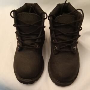 Timberland Boys Size 8 Premium Waterproof Black Boots